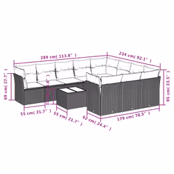 VidaXL 3218228 ensemble de meubles de jardin