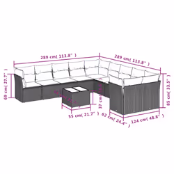 VidaXL 3218252 ensemble de meubles de jardin