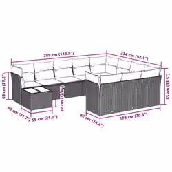 VidaXL 3218262 ensemble de meubles de jardin