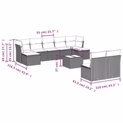 VidaXL 3218265 ensemble de meubles de jardin