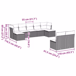 VidaXL 3218272 ensemble de meubles de jardin
