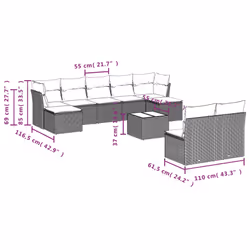 VidaXL 3218275 ensemble de meubles de jardin