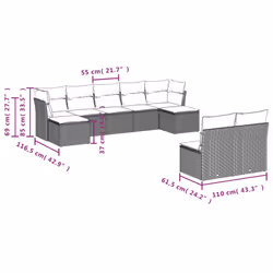 VidaXL 3218279 ensemble de meubles de jardin