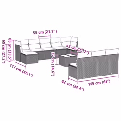 VidaXL 3218292 ensemble de meubles de jardin