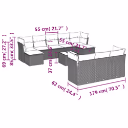 VidaXL 3218325 ensemble de meubles de jardin - Vue supplémentaire 8