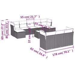 VidaXL 3218328 ensemble de meubles de jardin - Vue supplémentaire 8