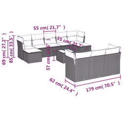VidaXL 3218336 ensemble de meubles de jardin - Vue supplémentaire 8