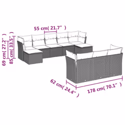 VidaXL 3218340 ensemble de meubles de jardin