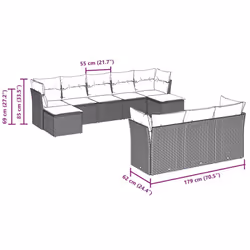 VidaXL 3218342 ensemble de meubles de jardin