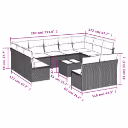 VidaXL 3218348 ensemble de meubles de jardin