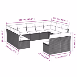 VidaXL 3218349 ensemble de meubles de jardin