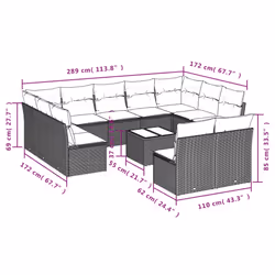 VidaXL 3218350 ensemble de meubles de jardin