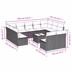 VidaXL 3218355 ensemble de meubles de jardin