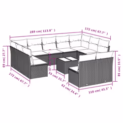VidaXL 3218358 ensemble de meubles de jardin