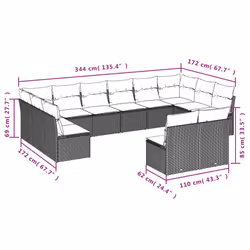 VidaXL 3218368 ensemble de meubles de jardin