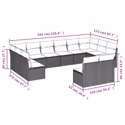 VidaXL 3218376 ensemble de meubles de jardin