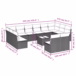 VidaXL 3218380 ensemble de meubles de jardin
