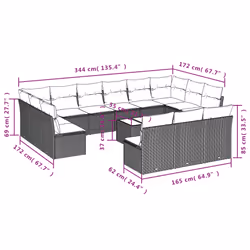 VidaXL 3218386 ensemble de meubles de jardin