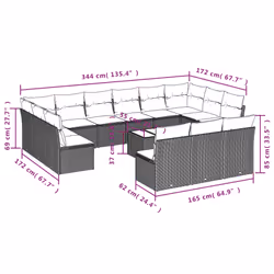 VidaXL 3218388 ensemble de meubles de jardin