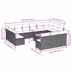 VidaXL 3218390 ensemble de meubles de jardin