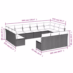 VidaXL 3218399 ensemble de meubles de jardin