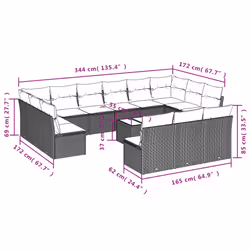 VidaXL 3218400 ensemble de meubles de jardin