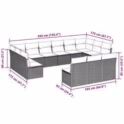 VidaXL 3218402 ensemble de meubles de jardin