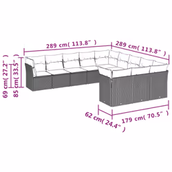 VidaXL 3218409 ensemble de meubles de jardin