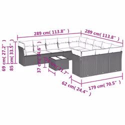 VidaXL 3218416 ensemble de meubles de jardin
