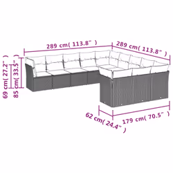 VidaXL 3218418 ensemble de meubles de jardin