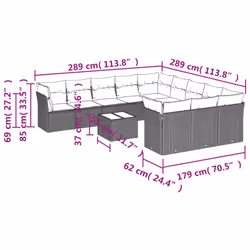 VidaXL 3218422 ensemble de meubles de jardin