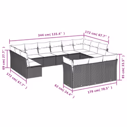 VidaXL 3218449 ensemble de meubles de jardin