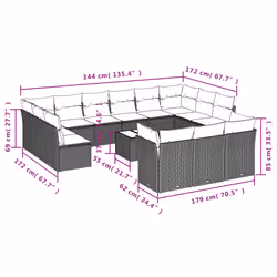 VidaXL 3218450 ensemble de meubles de jardin