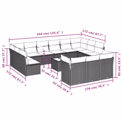VidaXL 3218452 ensemble de meubles de jardin