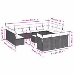 VidaXL 3218455 ensemble de meubles de jardin