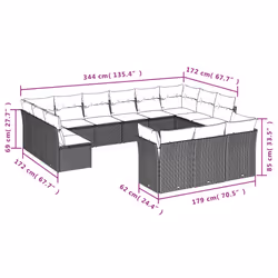 VidaXL 3218459 ensemble de meubles de jardin