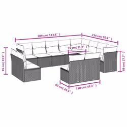 VidaXL 3218470 ensemble de meubles de jardin