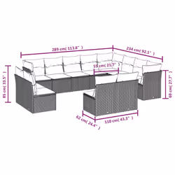 VidaXL 3218478 ensemble de meubles de jardin