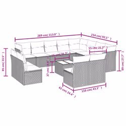 VidaXL 3218479 ensemble de meubles de jardin