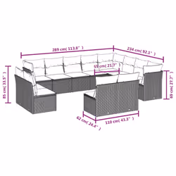 VidaXL 3218480 ensemble de meubles de jardin