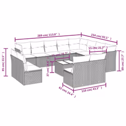 VidaXL 3218482 ensemble de meubles de jardin