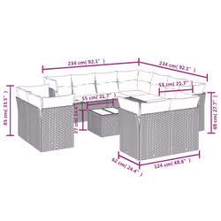 VidaXL 3218505 ensemble de meubles de jardin