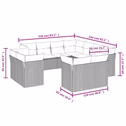 VidaXL 3218509 ensemble de meubles de jardin