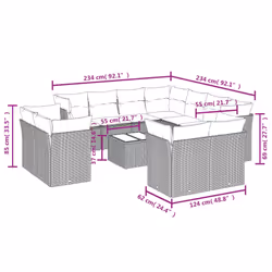 VidaXL 3218513 ensemble de meubles de jardin