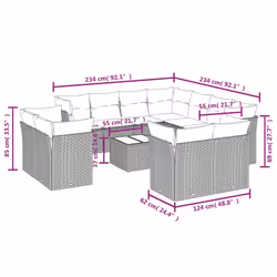 VidaXL 3218515 ensemble de meubles de jardin