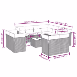VidaXL 3218518 ensemble de meubles de jardin