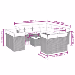 VidaXL 3218523 ensemble de meubles de jardin