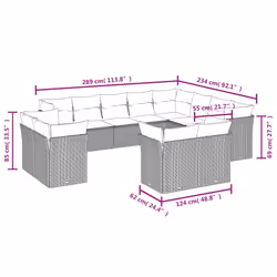 VidaXL 3218533 ensemble de meubles de jardin