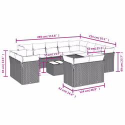 VidaXL 3218538 ensemble de meubles de jardin