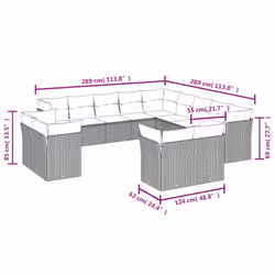 VidaXL 3218548 ensemble de meubles de jardin